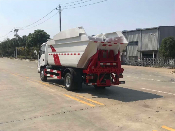 五十鈴100p國六無泄漏后掛桶垃圾車