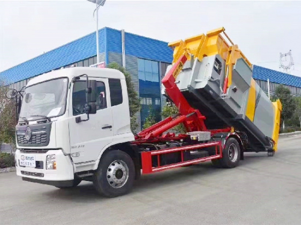 東風天錦國六10~14方車廂可卸（鉤臂）式垃圾車
