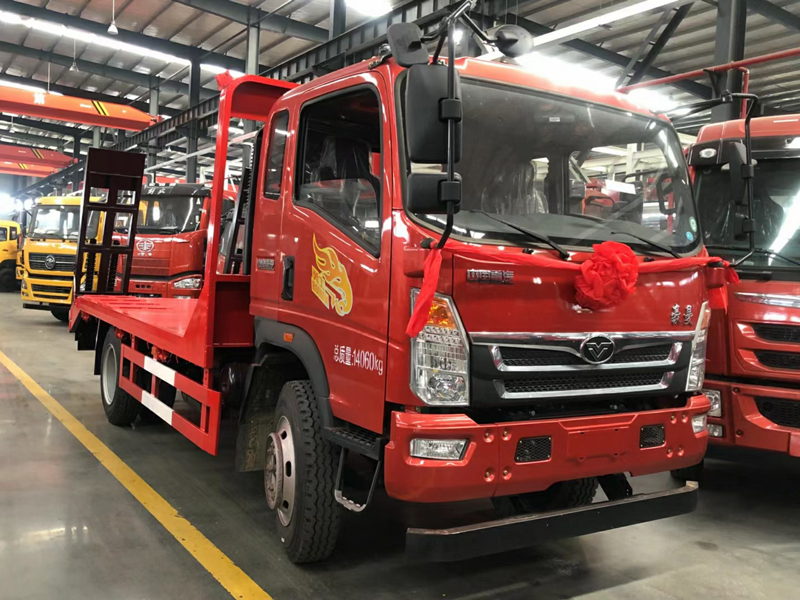 重汽豪曼藍牌平板拖車